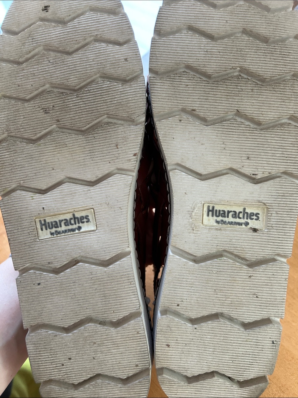 Women’s Brown Woven Leather Huaraches by BearPaw - Picture 4 of 5